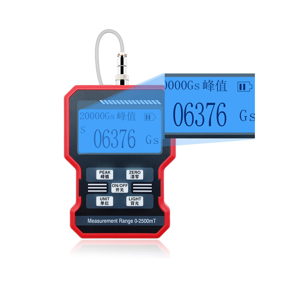 New High Precision Digital Tesla Meter Flux Gauss Meters Magnetic Field Detector