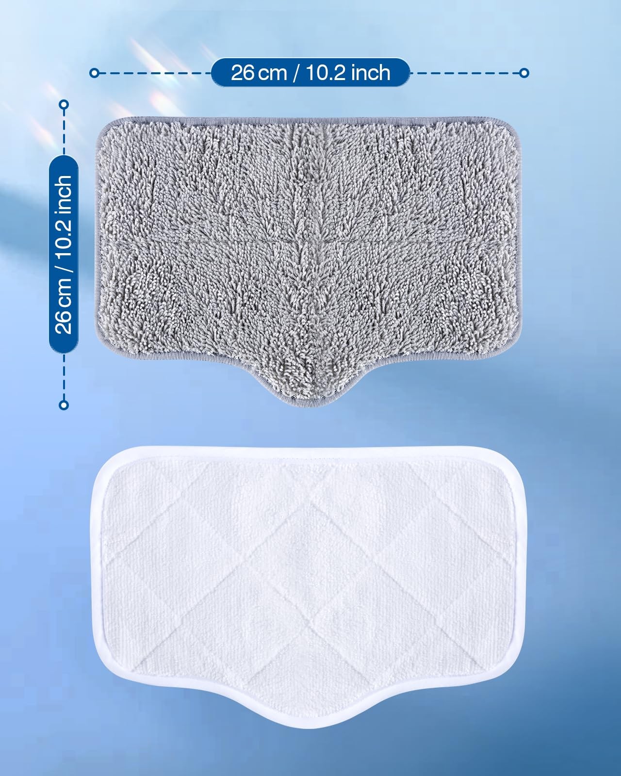 Steam Mop Replacement Pads - 6 Pack Ultra-Absorbent Microfiber Cloths for Most