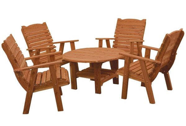 ROUND CHAT TABLE - Red Cedar Patio Furniture in 2 Sizes