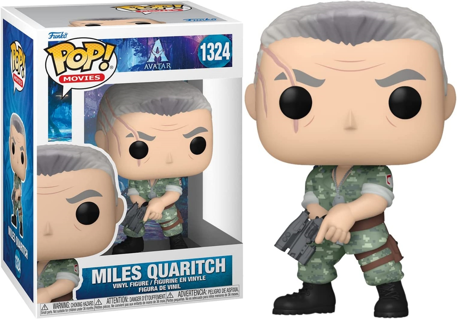 Avatar Movie Miles Quaritch With Pistol Vinyl POP! Figure Toy #1324 FUNKO NIB