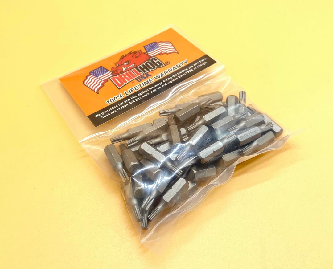 T-6 Torx Bit T-6 Insert Bit Star Torx Lifetime Warranty 50 Pack Drill Hog®