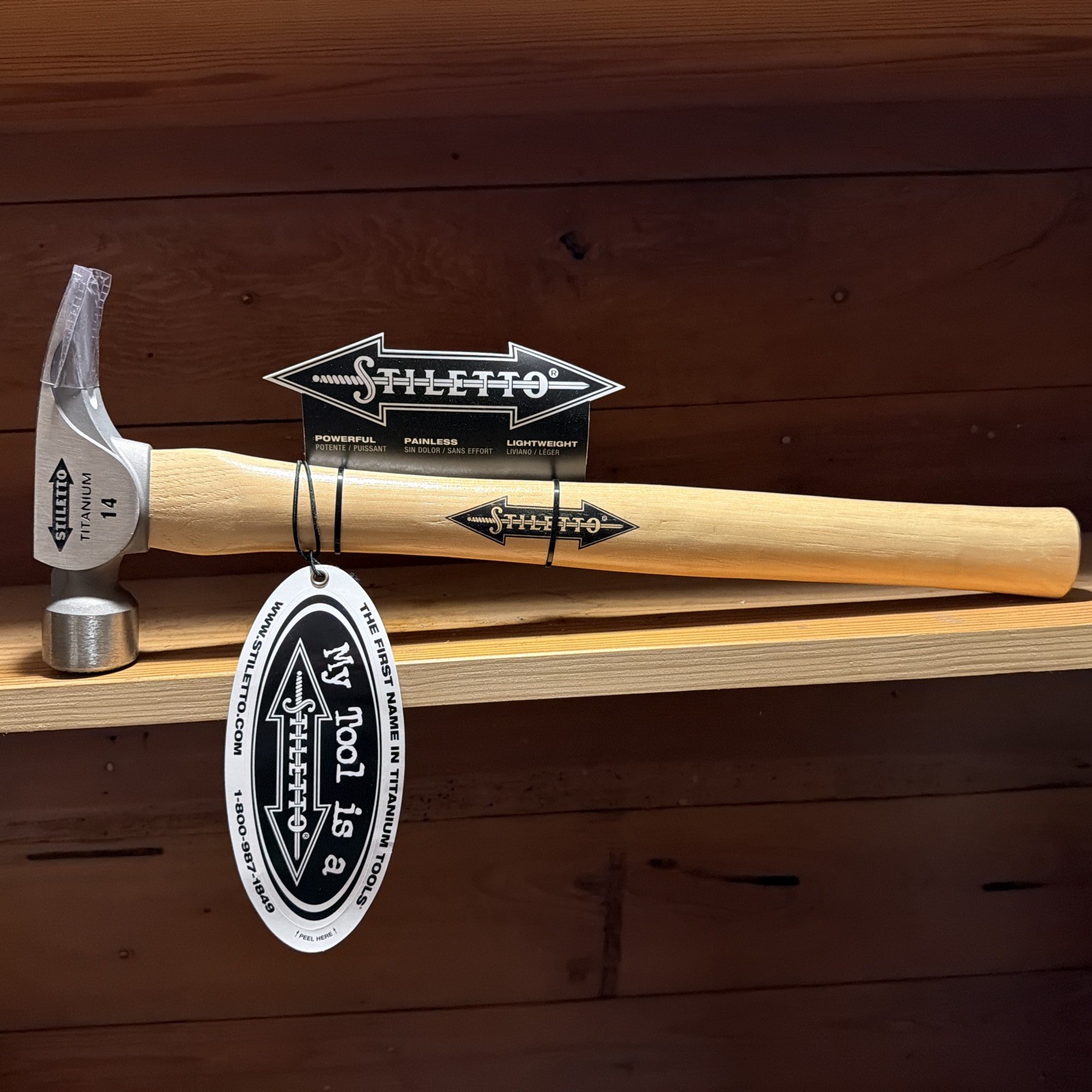 Stiletto TI14MS 14oz Titanium Framer Milled-Face Straight Hickory