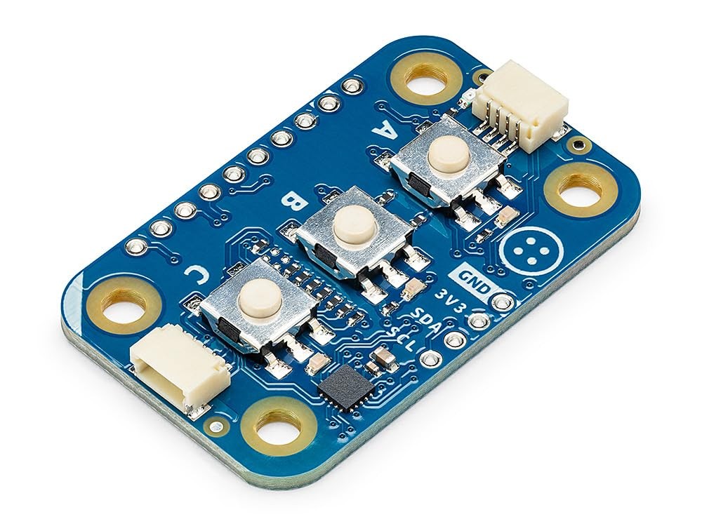 Arduino Modulino Buttons [ABX00110] - Qwiic-Compatible 3-Button Module with L...