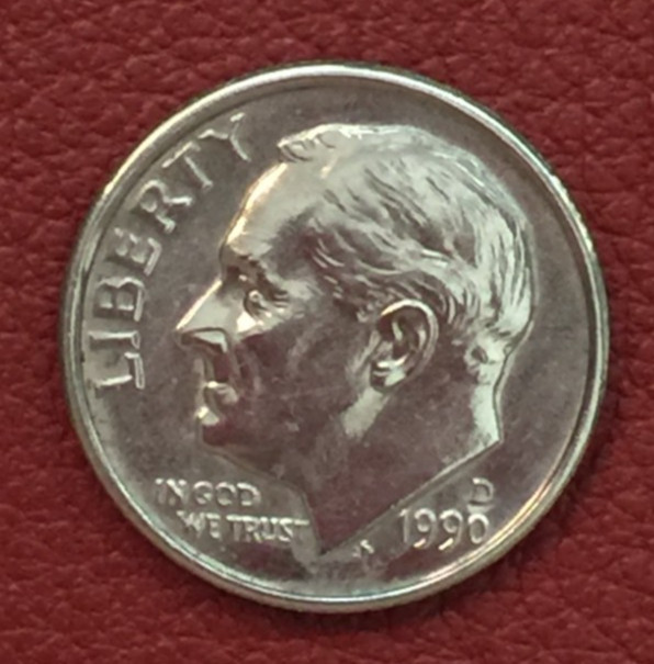 1990 D  Roosevelt Dime - Actual coin - Free shipping.