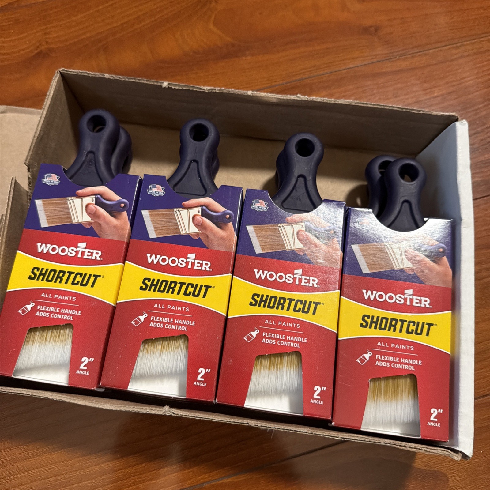 Wooster 2” Shortcut Angled Sash Paint Brush For All Paint Flexible Handle LOT/12