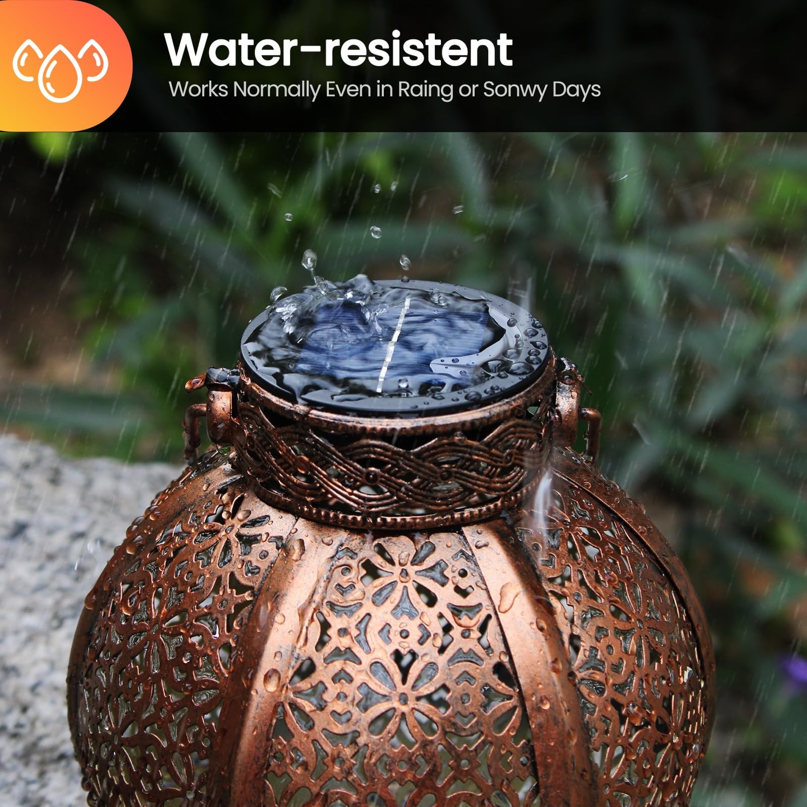4 Pack Solar Light Replacement Tops 2.76" Waterproof LED Lantern Garden Decor