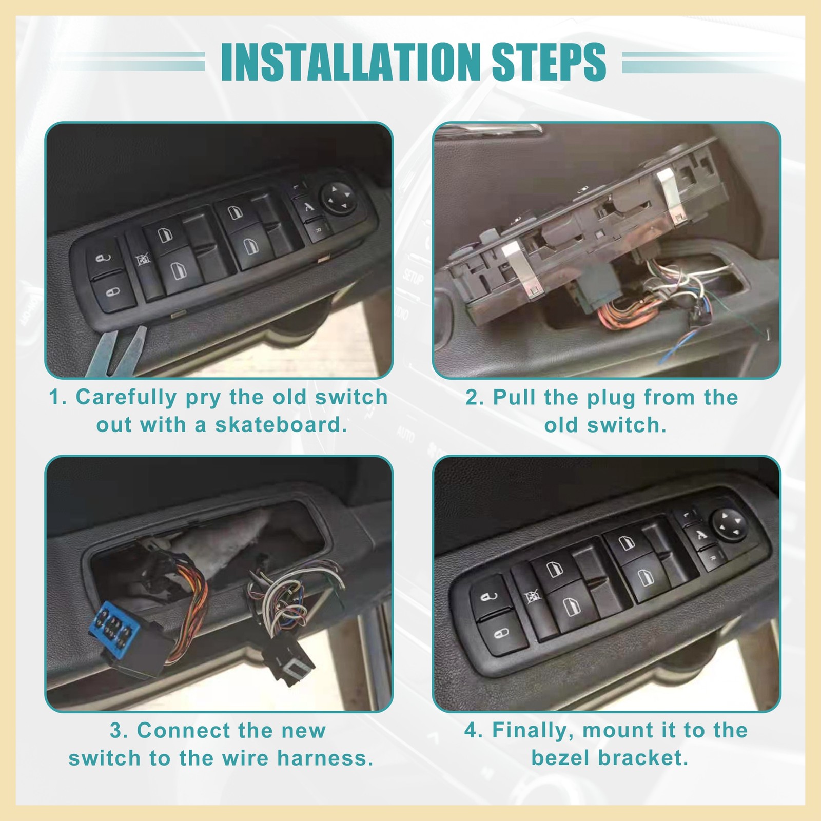 Power Window Switch Window Control Switch for Can-Am Defender HD8 DH10
