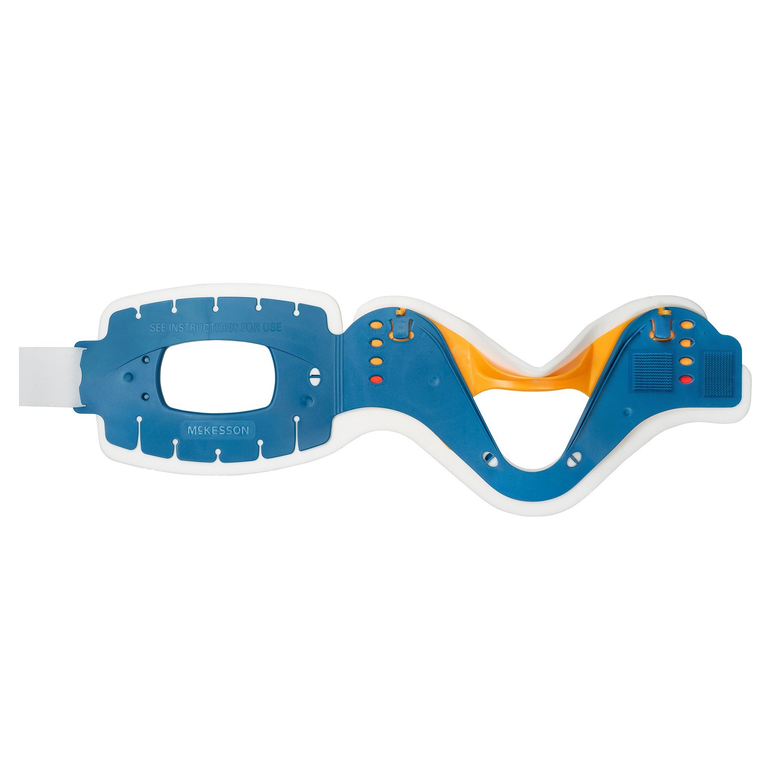 McKesson Rigid Cervical Collar One Size Adjustable Neck Circumference 1 per Bag