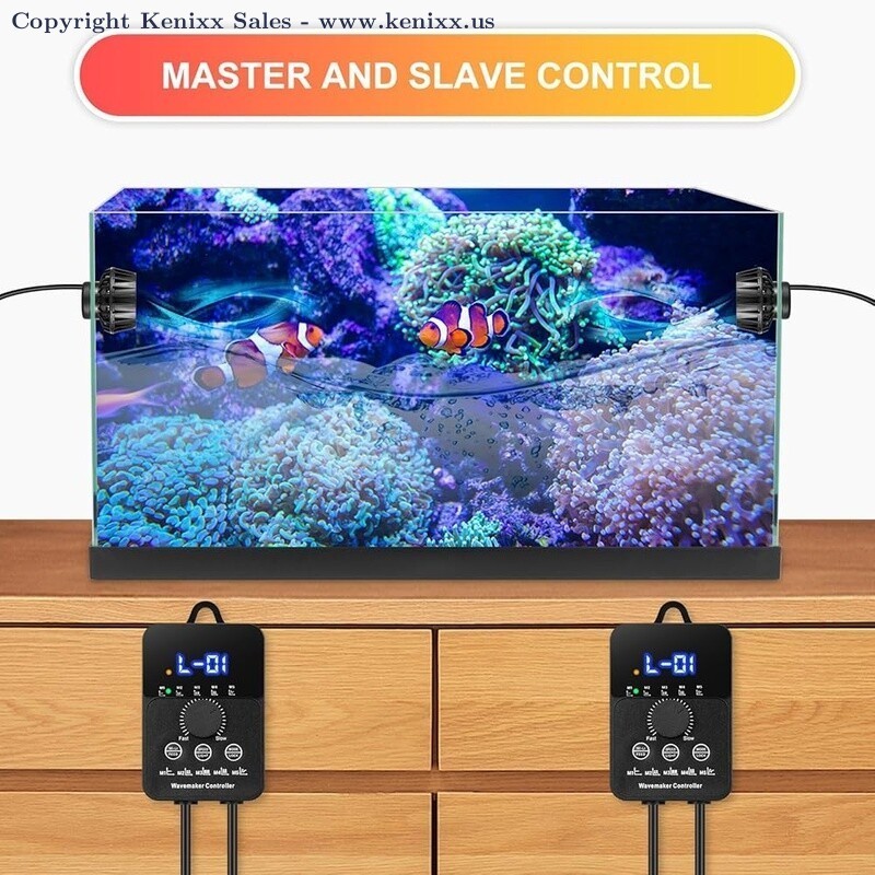 2100GPH Aquarium Wave Maker Pump Mini DC Controller 50-100 Gallon Tanks Magnetic