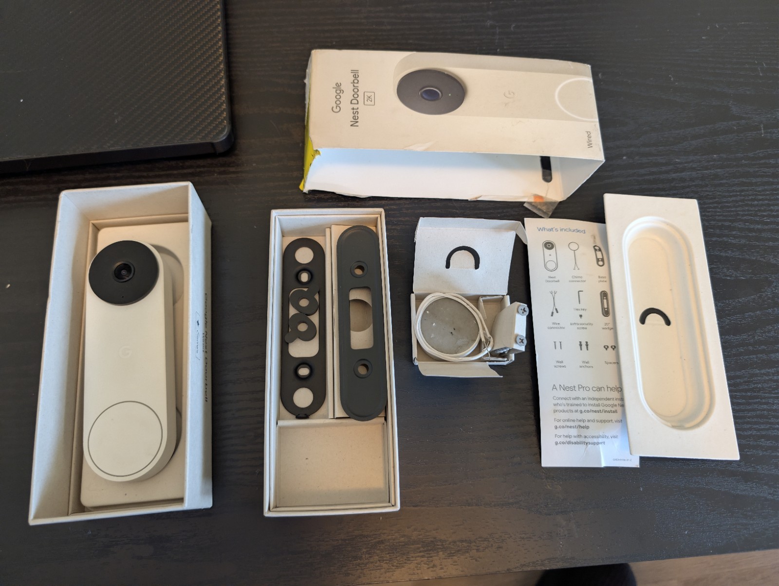 Google Nest Doorbell, Wired - Linen