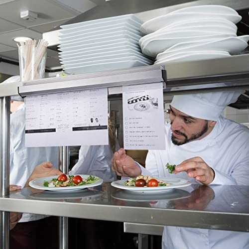 2 Pack 16" Aluminum Restaurant Ticket Holder - Receipt & Order Rack for Kitchen,