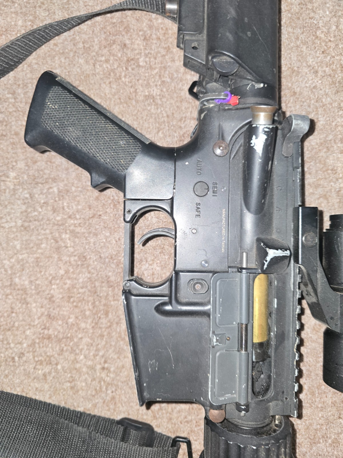 KWA KM4 SR7 AEG Airsoft Gun - Black UPGRADED
