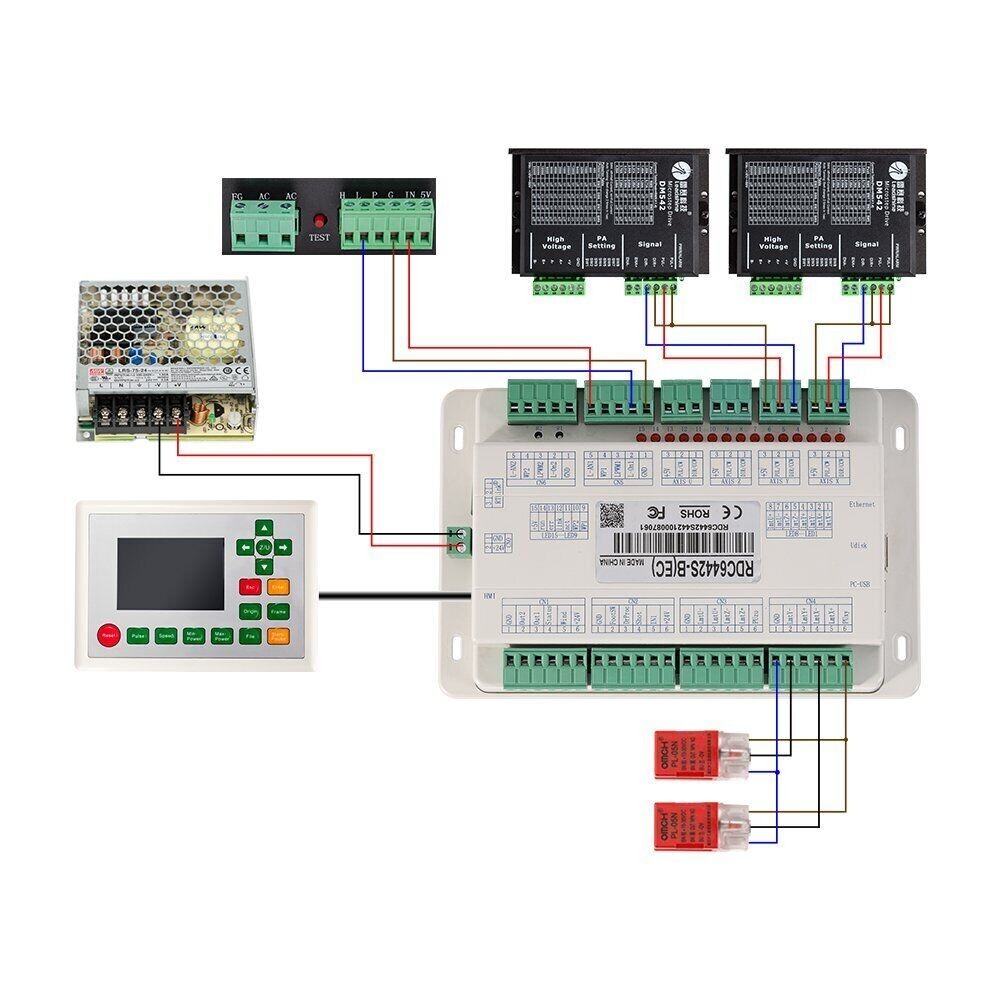CO2 Laser Controller RuiDa RDC6442S DSP Controller System for Cutting Engraving