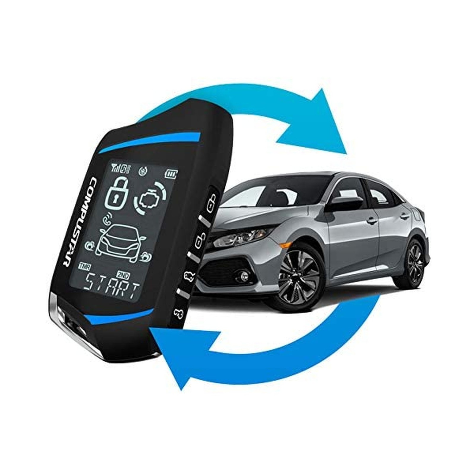 Compustar CS7900-AS All-in-One 2-Way Remote Start and Alarm Bundle w/ 3000 Fe...