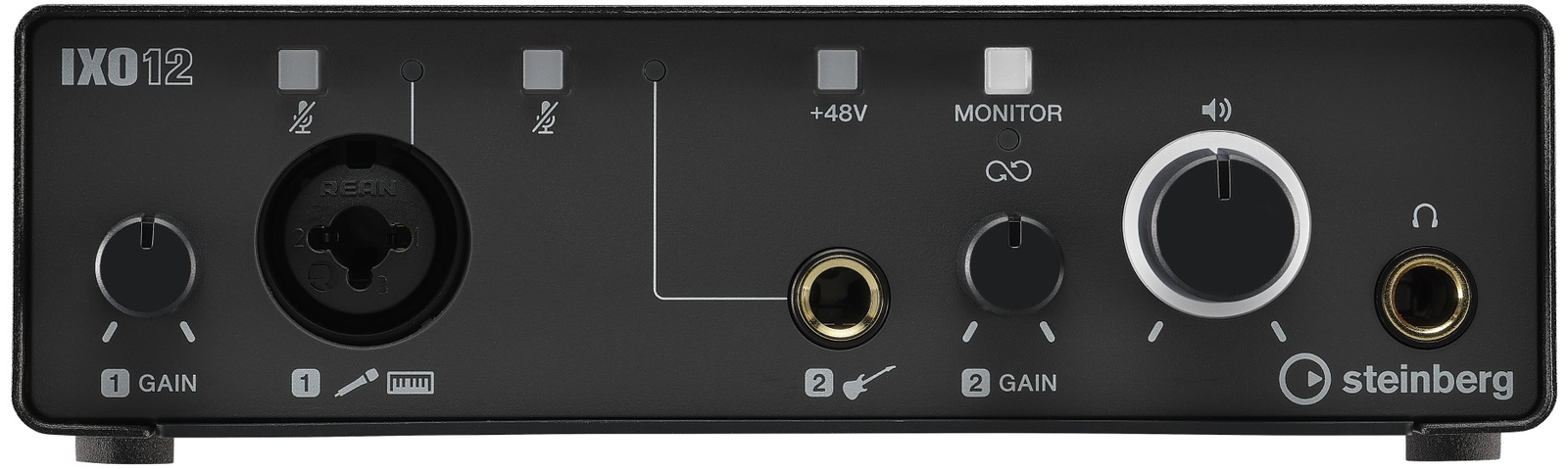 Steinberg IXO12 2-In/2-Out USB2.0 Type C Audio Interface with One Preamp - Black