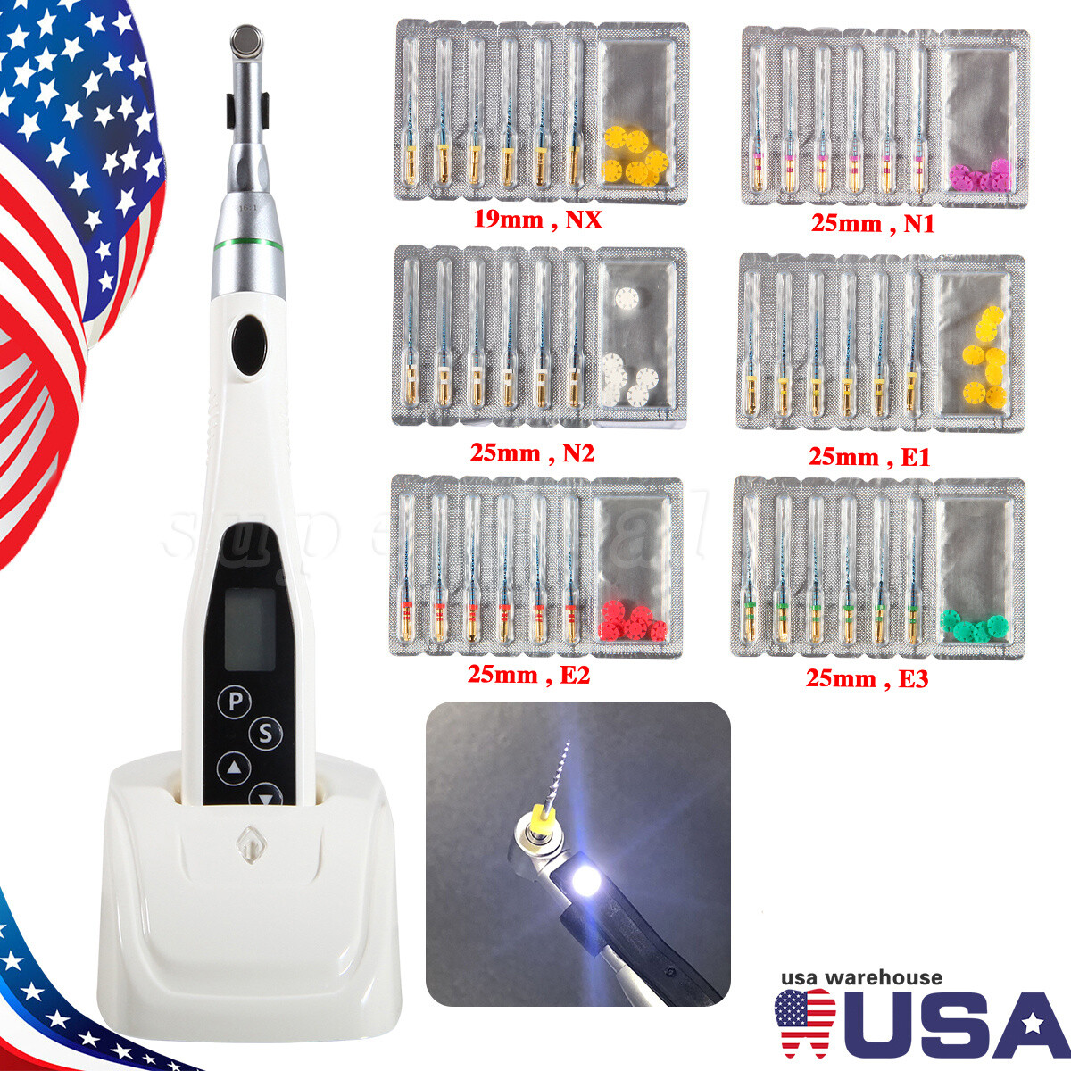Dental LED Wireless Endodontic Endo Motor 16:1 Contra /6 NiTi Rotary File OR