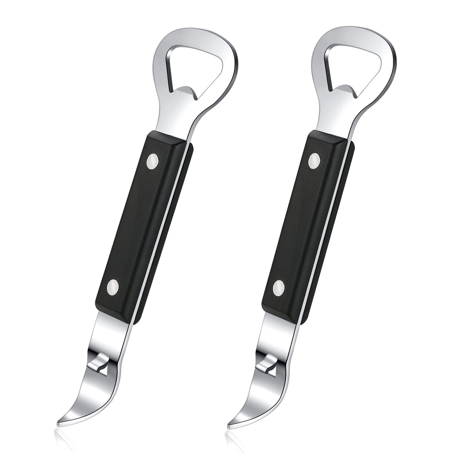 HANCELANT Can Punch Bottle Opener, Manual Stainless 6.1 x 0.75 inches, Black