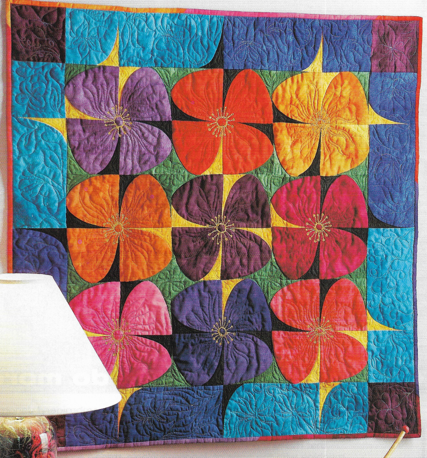 No More Showers, Just Spring Flowers Wall Quilt quilting pattern instructions