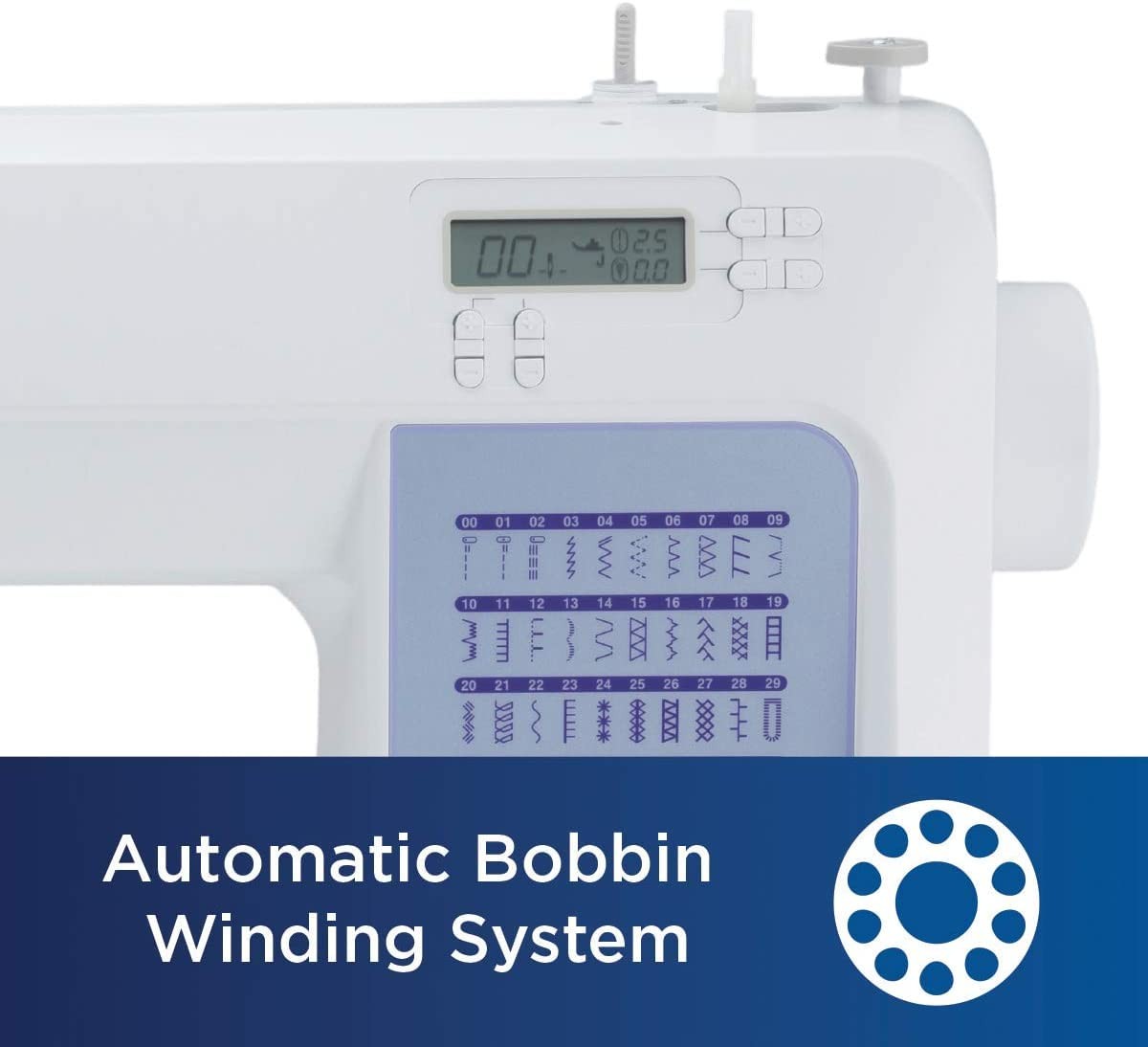 CS5055 Computerized Sewing Machine, 60 Built-in Stitches, LCD Display, 7 Include