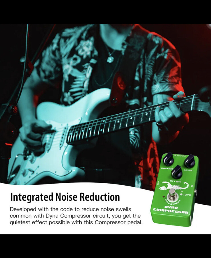 Joyo JF-10 Dyna Compressor Dynamic Compression Guitar Effects Pedal Comp