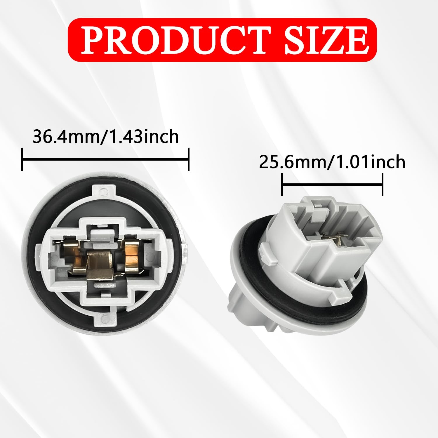 Hirificing 2PCS Turn Signal Bulb Socket, Front Blinker Light Gray