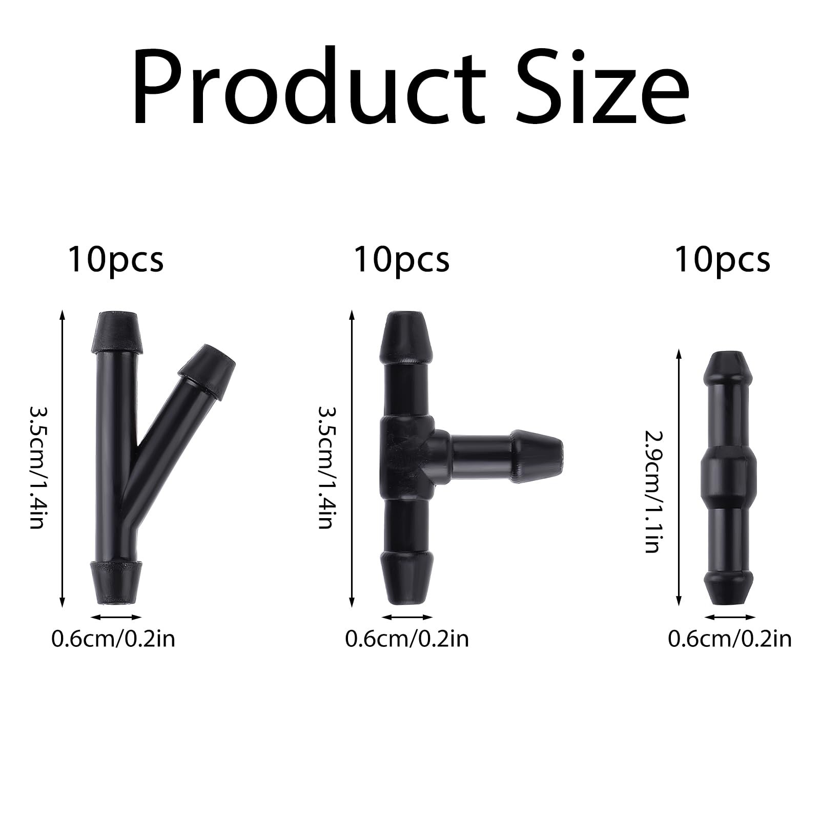 TIESOME Windshield Wipers Hose Connector,Pipe Adapter Car Windshield Washer | 30