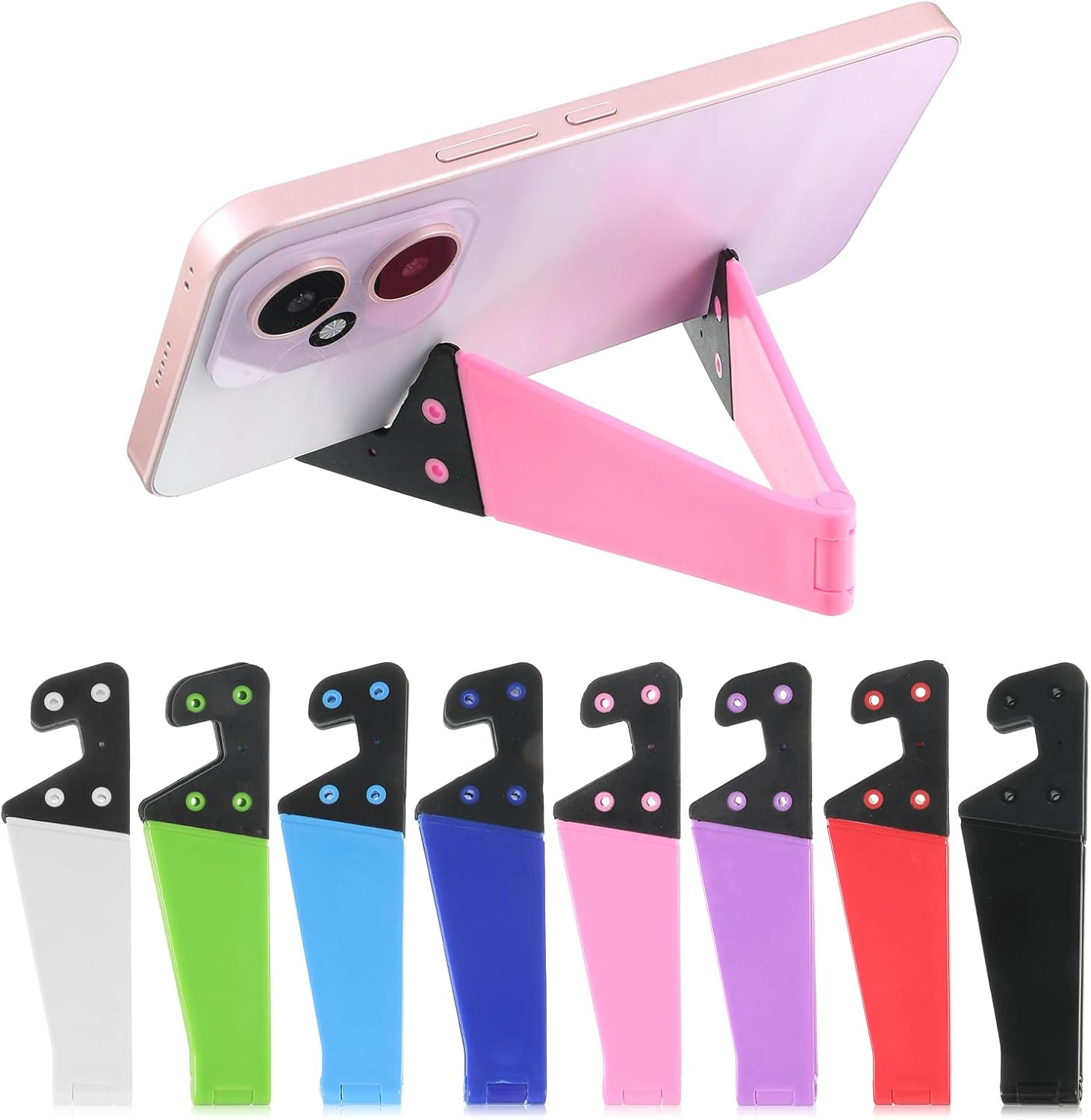 8Pcs Portable Mobile Phone Stand for Desk, Foldable Pocket Travel