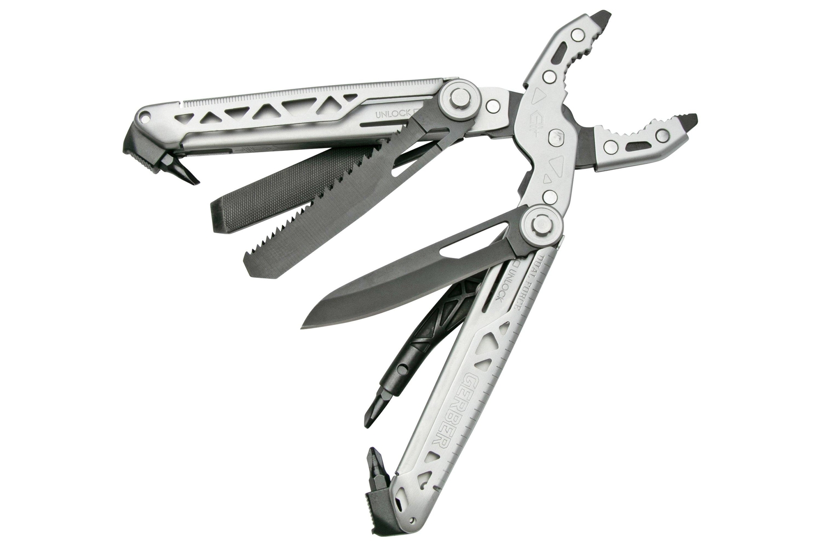Gerber -1613- Dual Force Multi Tool Small fastener Pliers Knife Saw Screwdriver