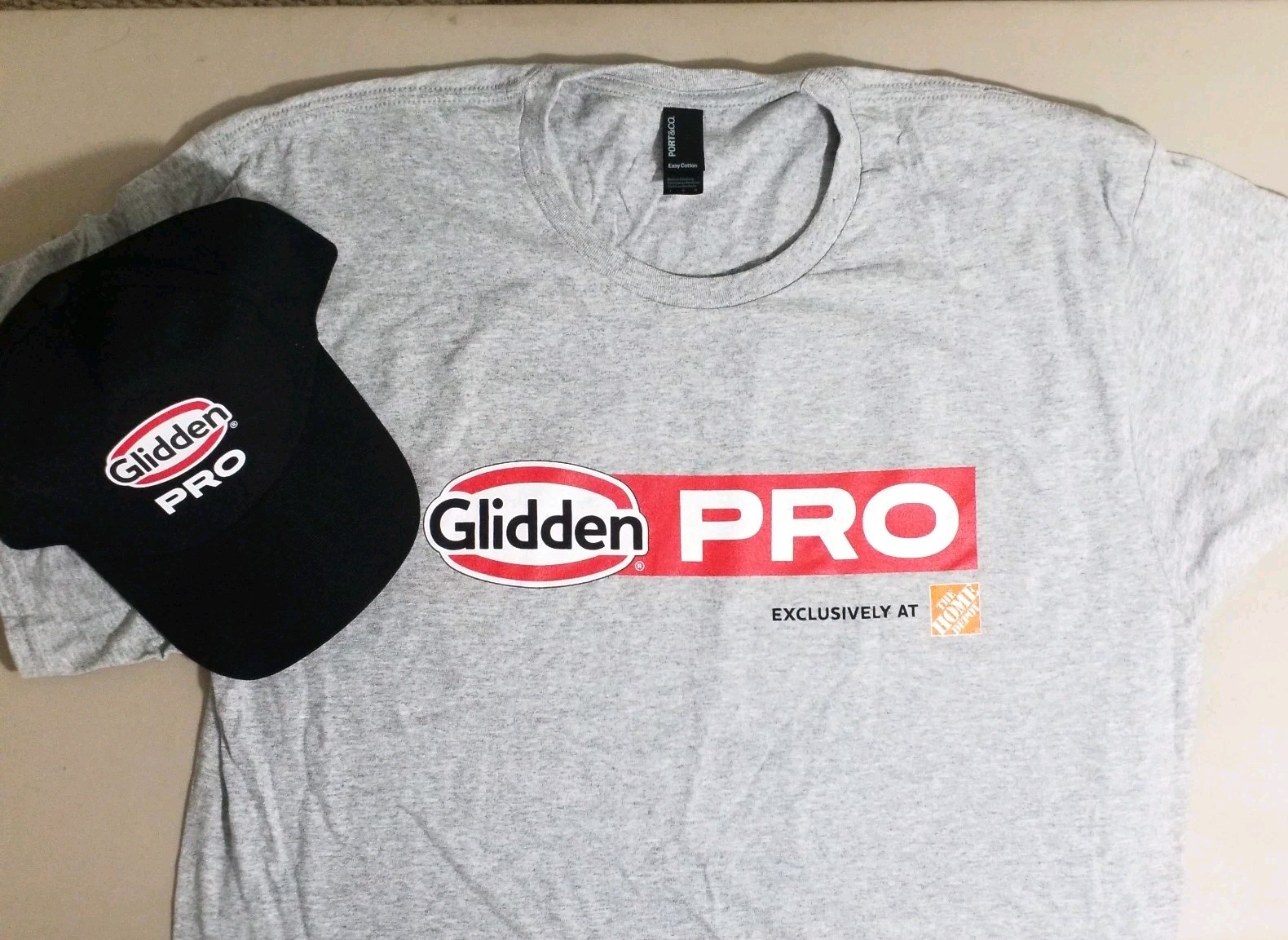 NEW GLIDDEN PRO PAINTS LOGO UNISEX T-SHIRT and GLIDDEN PRO ADJUSTABLE HAT SIZE L