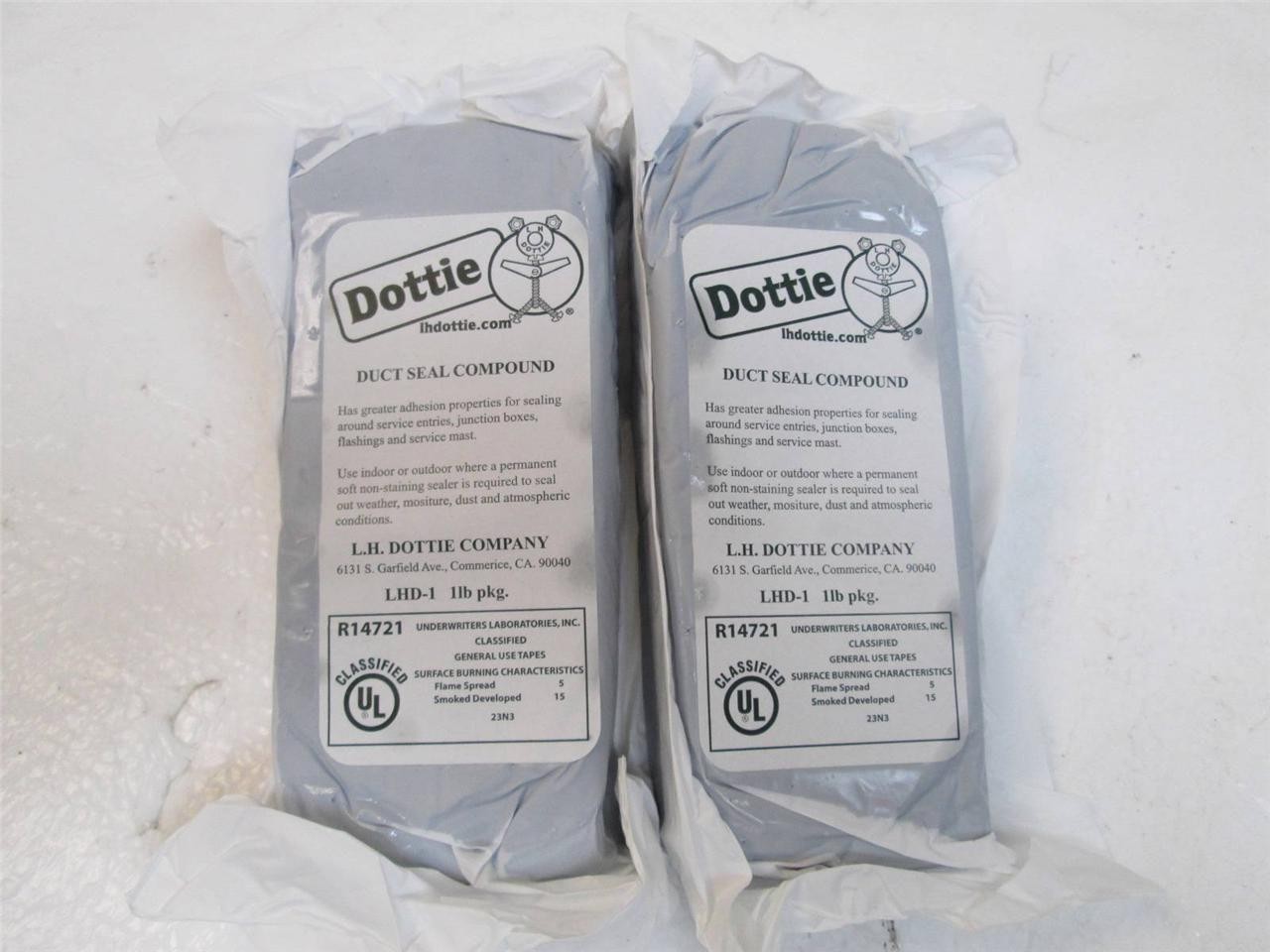 DOTTIE LHD-1 Two (2) Bags of New  Duct Seal Compound  1-lb Bags =  2 bags TTL
