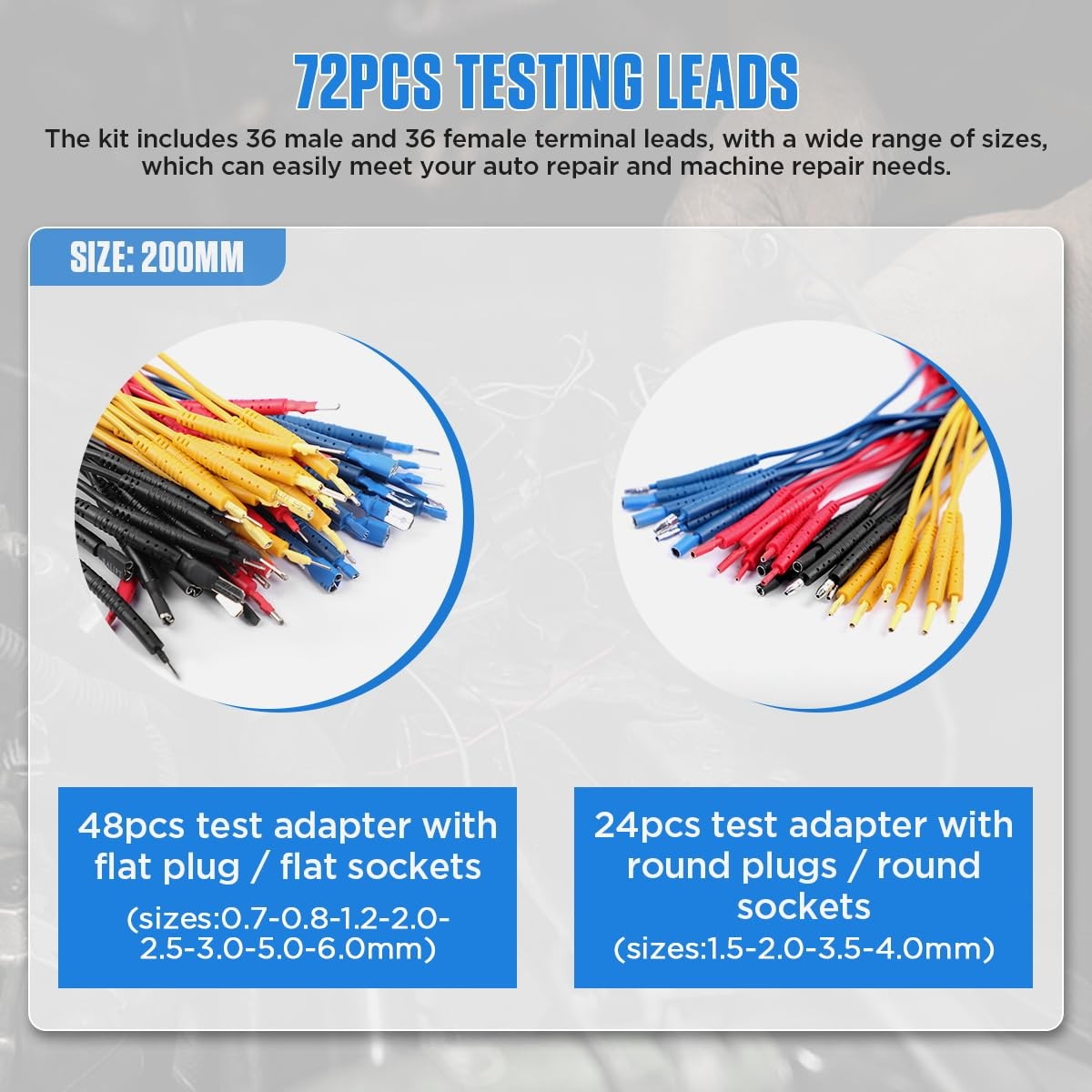 Multimeter Test Leads Kit 104PCS Multimeter Leads Kit Multi Function Electric...
