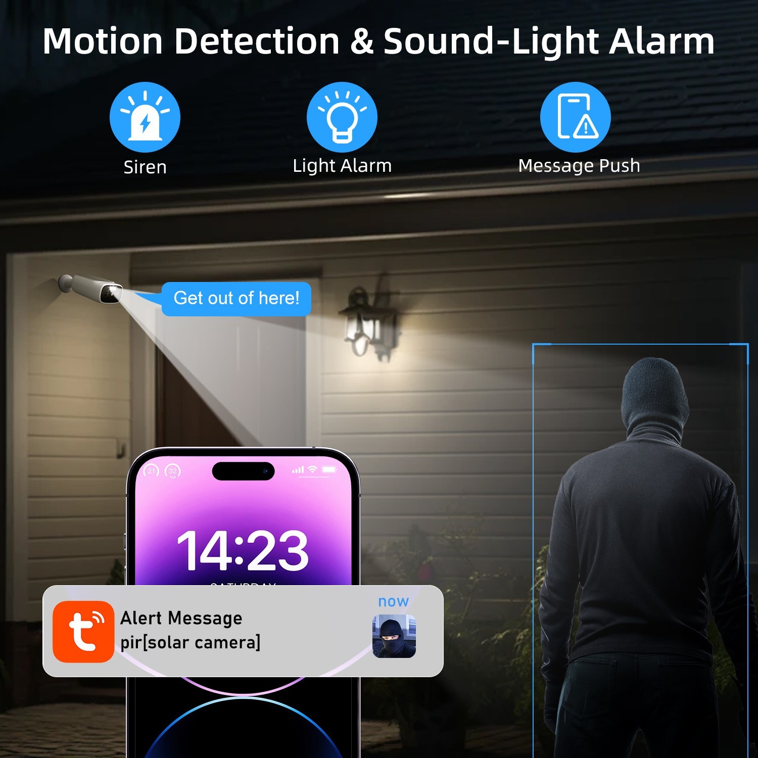 2K Solar Battery Powered Wifi Outdoor Home Security Camera System Wireless
