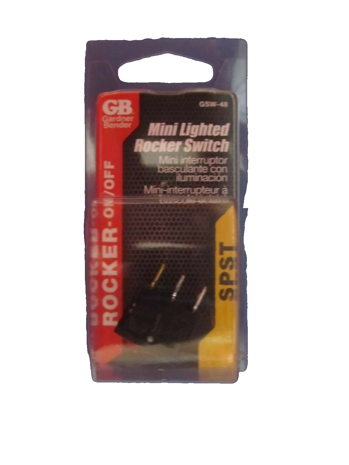 Gardner Bender Mini Lighted Rocker Switch  SPST  On/Off  GSW-48   NEW