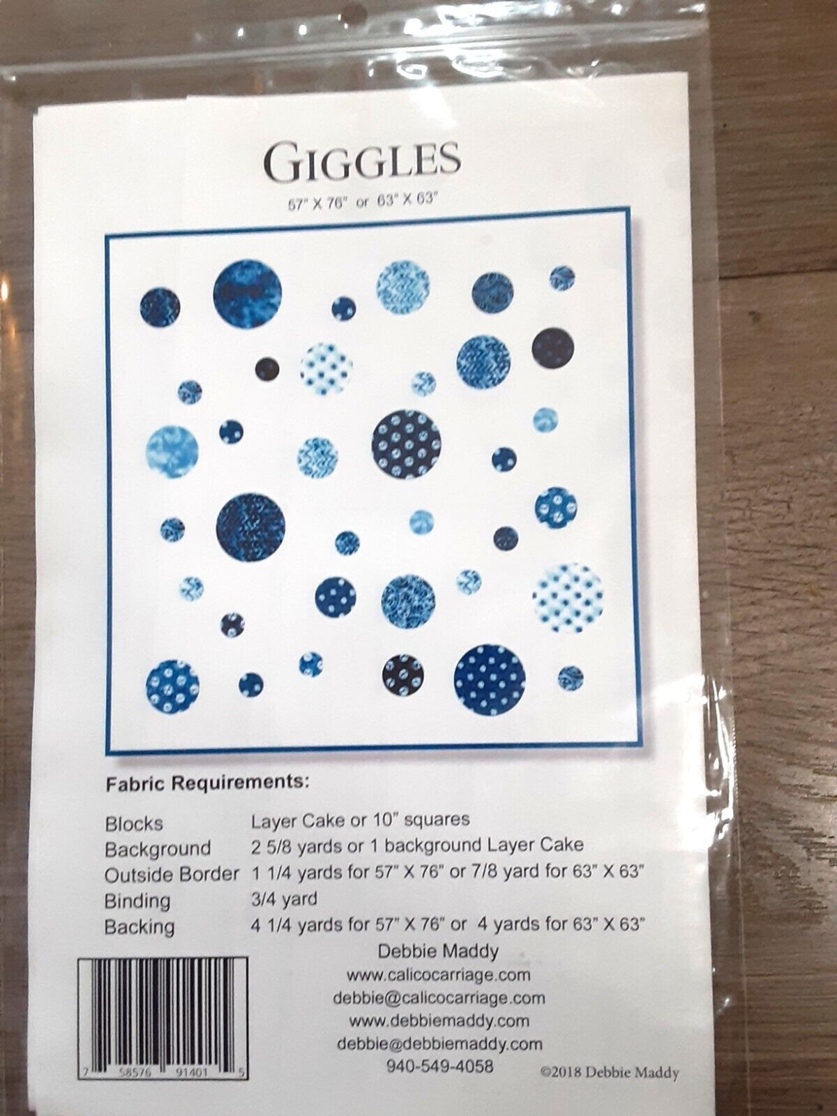 Calico Carriage Giggles Quilt Pattern 2 sizes sewing pattern