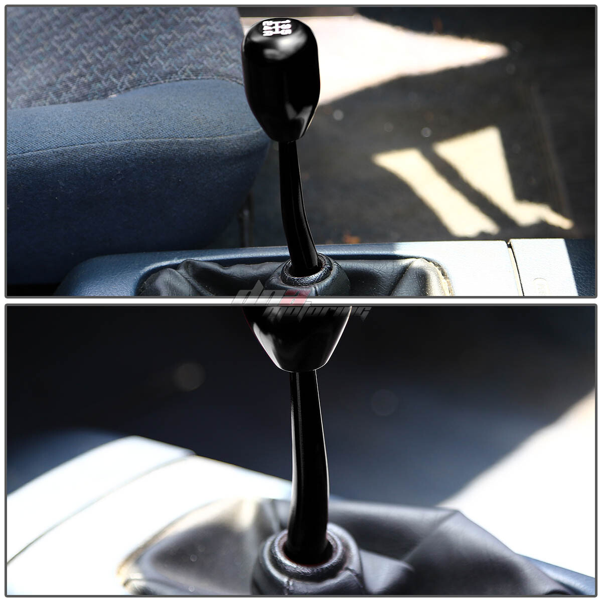 FOR 88-00 CIVIC/INTEGRA MT/MANUAL BLACK DOUBLE BEND SHORT THROW SHIFTER+BUSHING