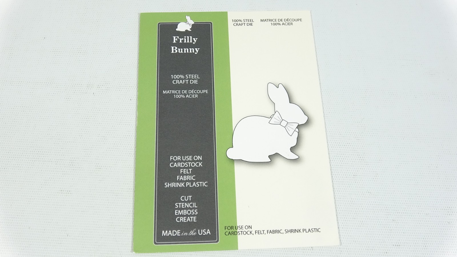 2015 Poppystamps Craft Steel Die Frilly Bunny 1149