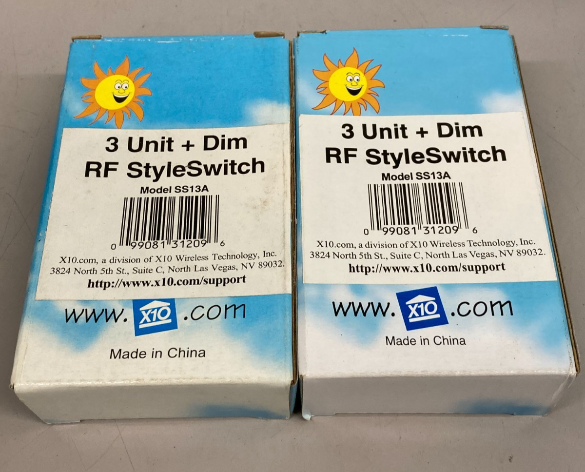 Lot 2 (PAIR) x10 SS13A stick-a-switch remote wall switch for x10 home automation