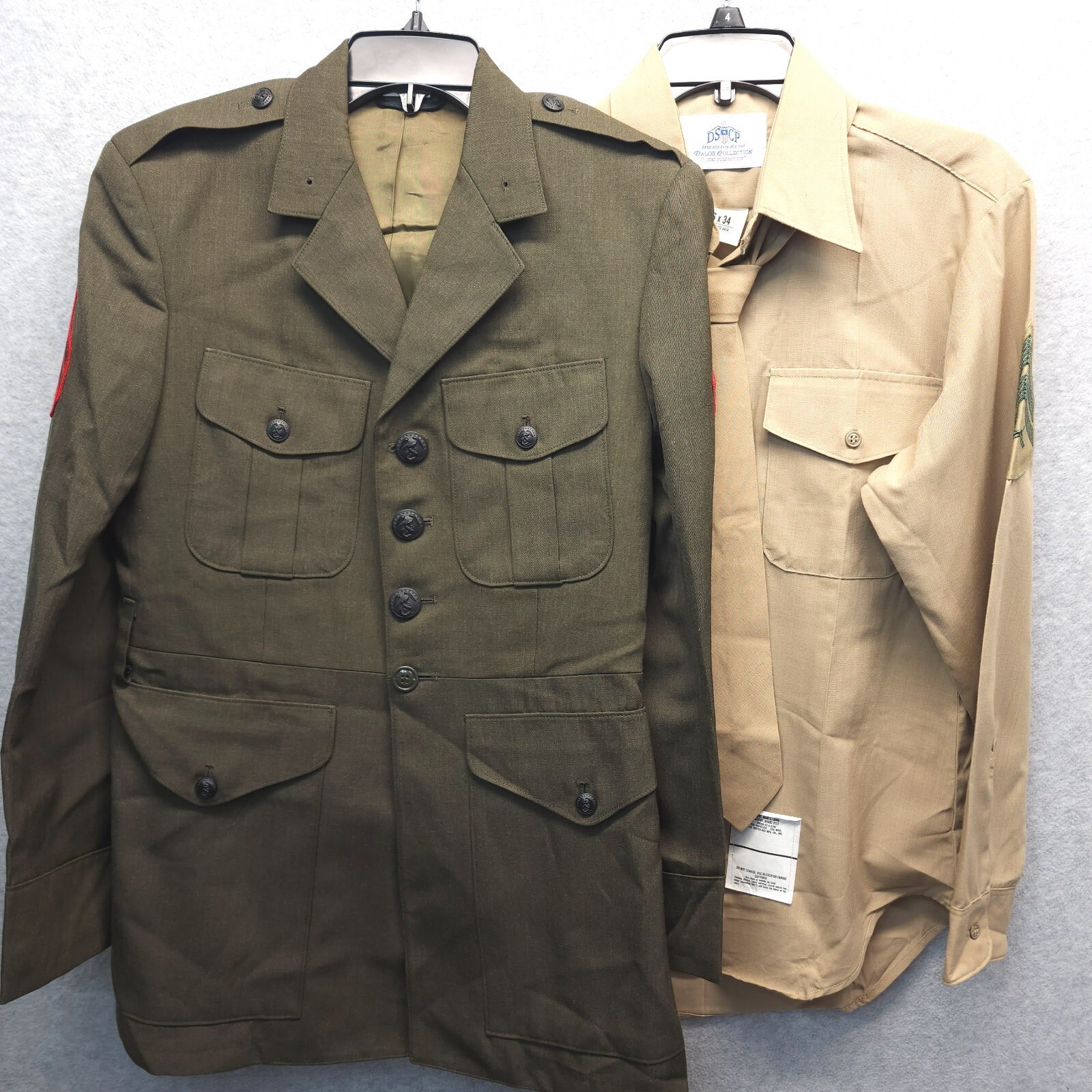 Crown Clothing USMC Corporal Alpha Green Service Jacket Undershirt Mens 38R