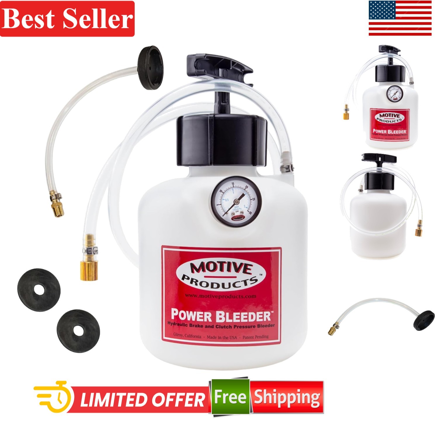 Power Bleeder Kit Compatible With GM 1992-Now Brake Brake Fluid Pressure 2 Quart