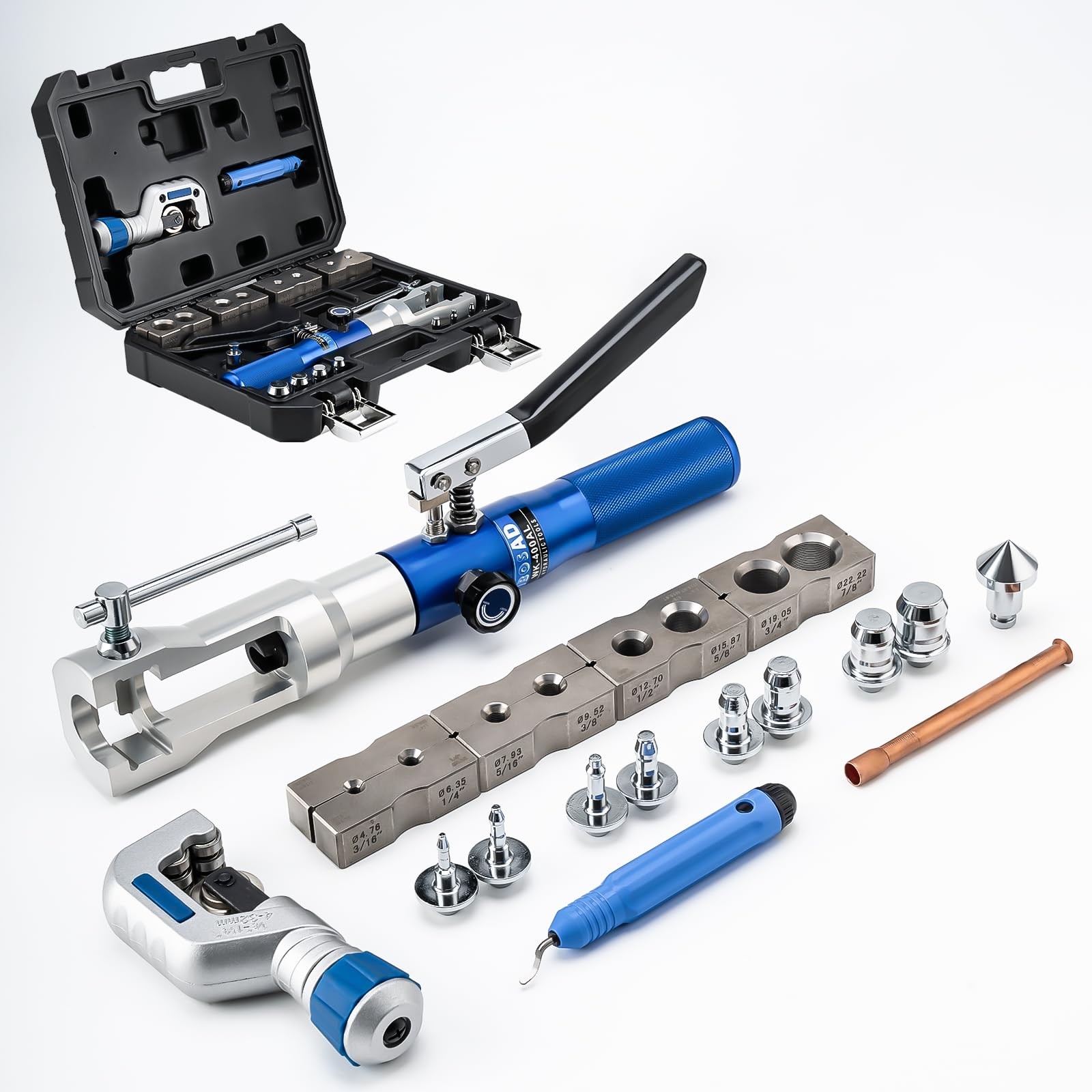 Hydraulic Swaging and Flaring Tools Kit for 3/16" to 7/8" inch Soft HVAC...