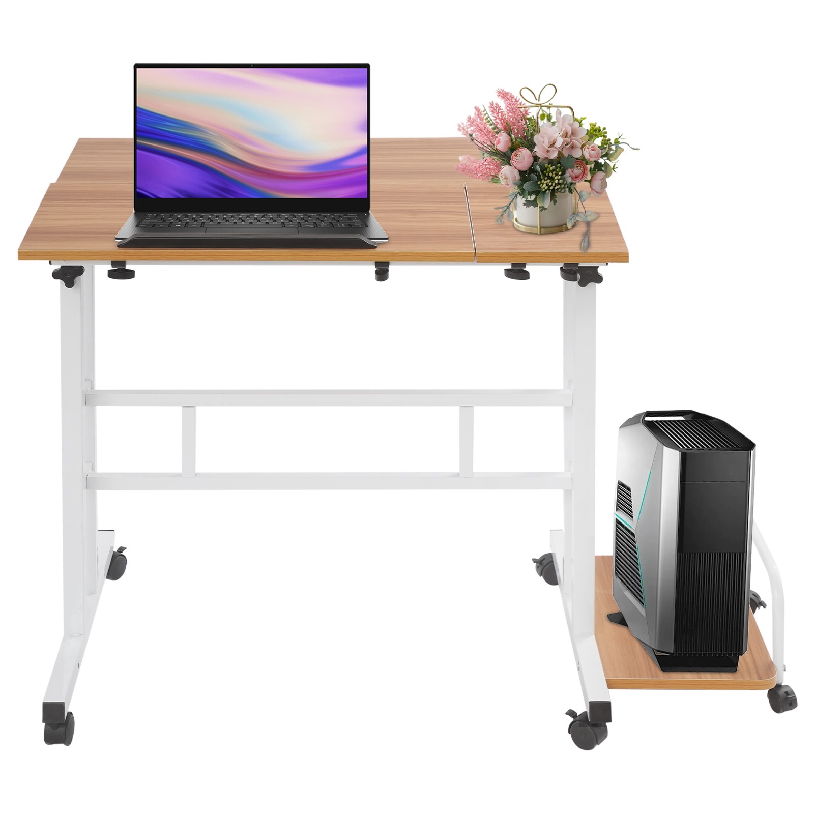Modern Computer Desk Multi Functional Foldable Computer Table Adjustable Height