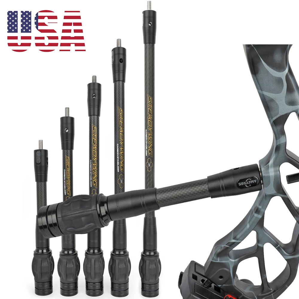 Archery Carbon Balance Bar SilencerCompound Bow Stabilizer Target 6/8/10/12/15"