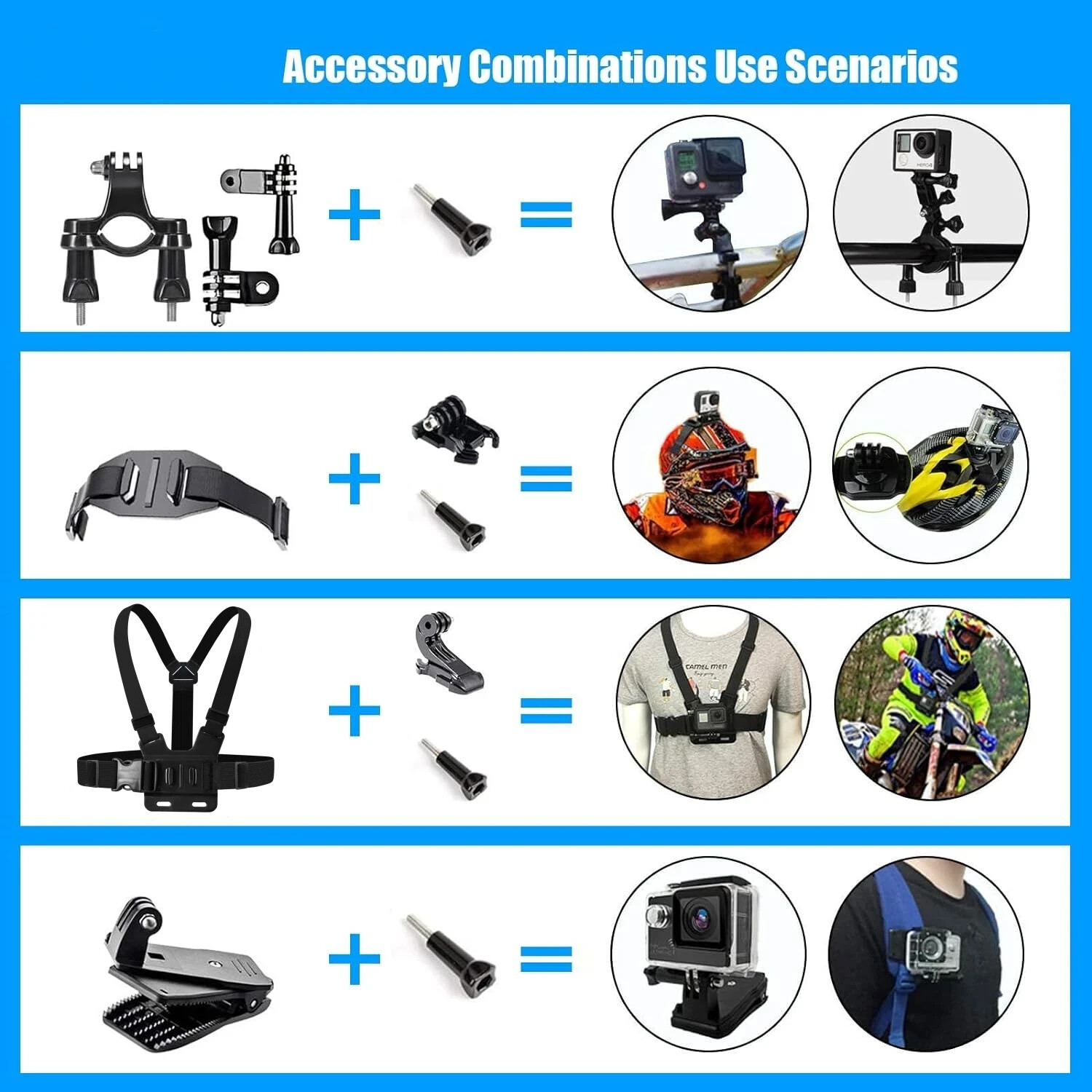 50 In 1 Action Camera Accessories For Gopro 13 12 11 10 9 8 7 6/DJI OSMO 4 3 2