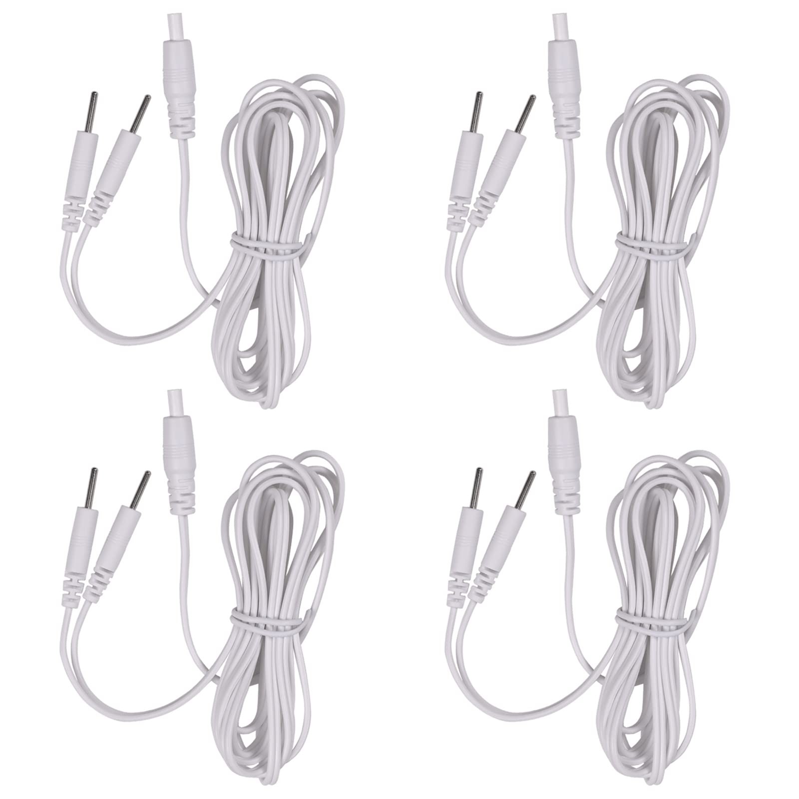 LiteTour 4 Count TENS Wires Pin Electrode for Unit 4 Pieces, White