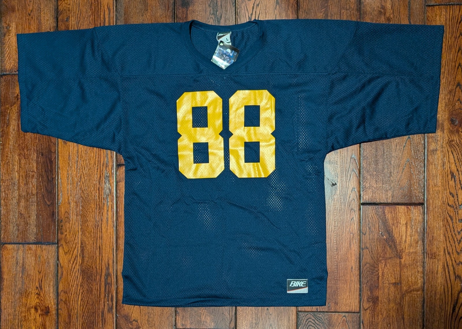 VTG BIKE MICHIGAN Colors Blue & Maize Mesh Football Jersey #88 Size Large - NWT