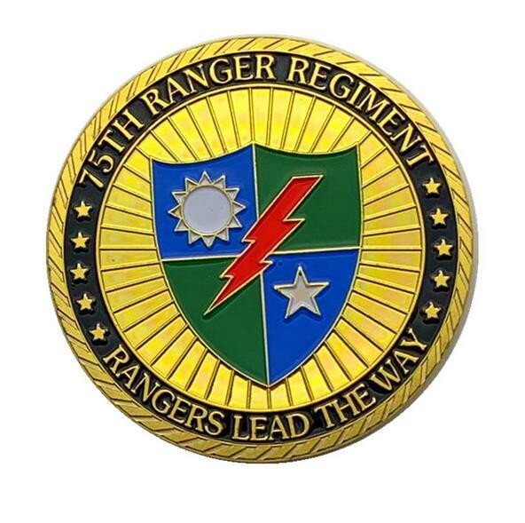 US Military Army 75th Ranger Regiment Gold Challenge Coin Collectile Gift