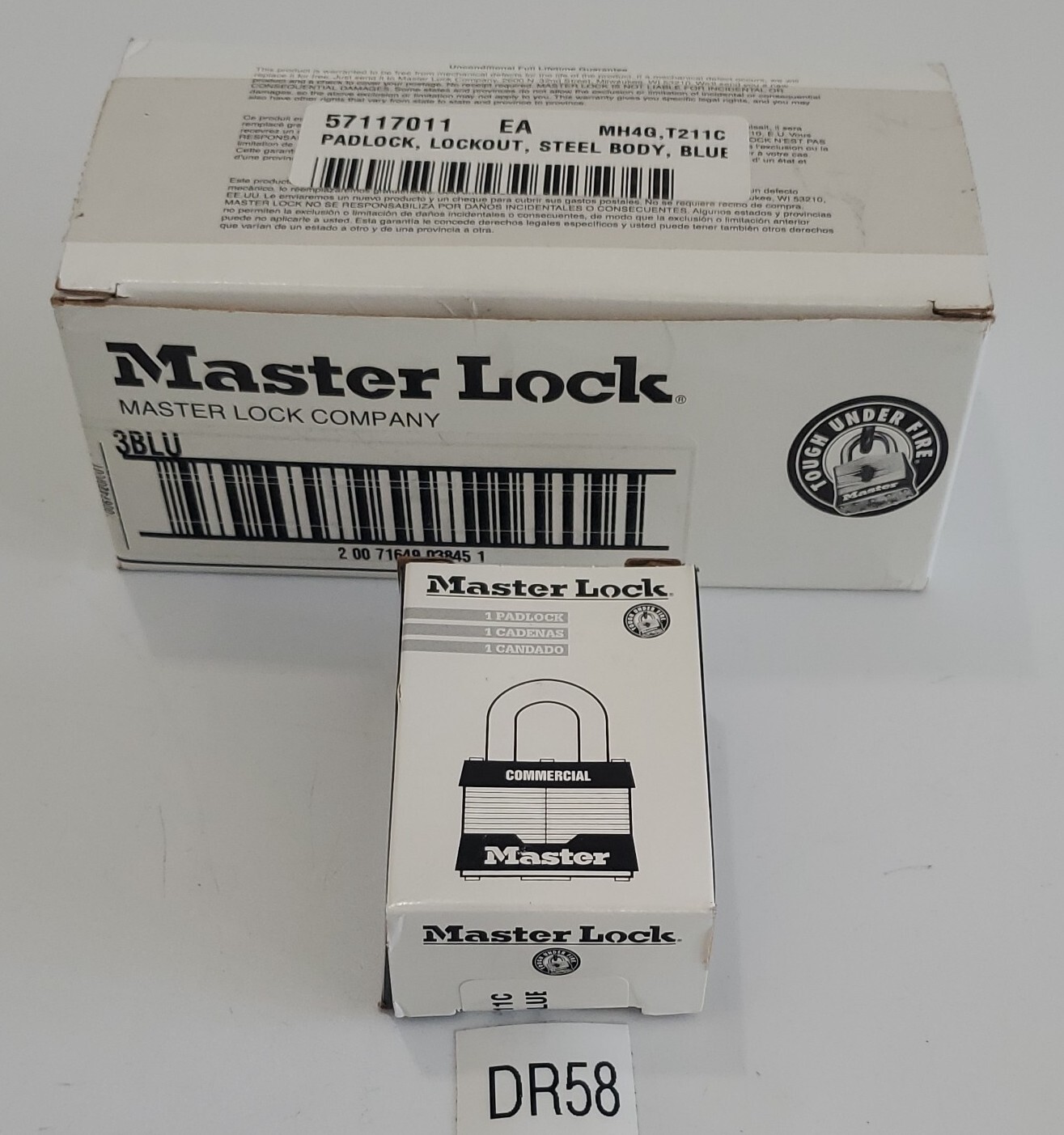 *NEW* BOX OF 6 Master Lock 3BLU Steel Body Blue Lockout Padlocks + Warranty!