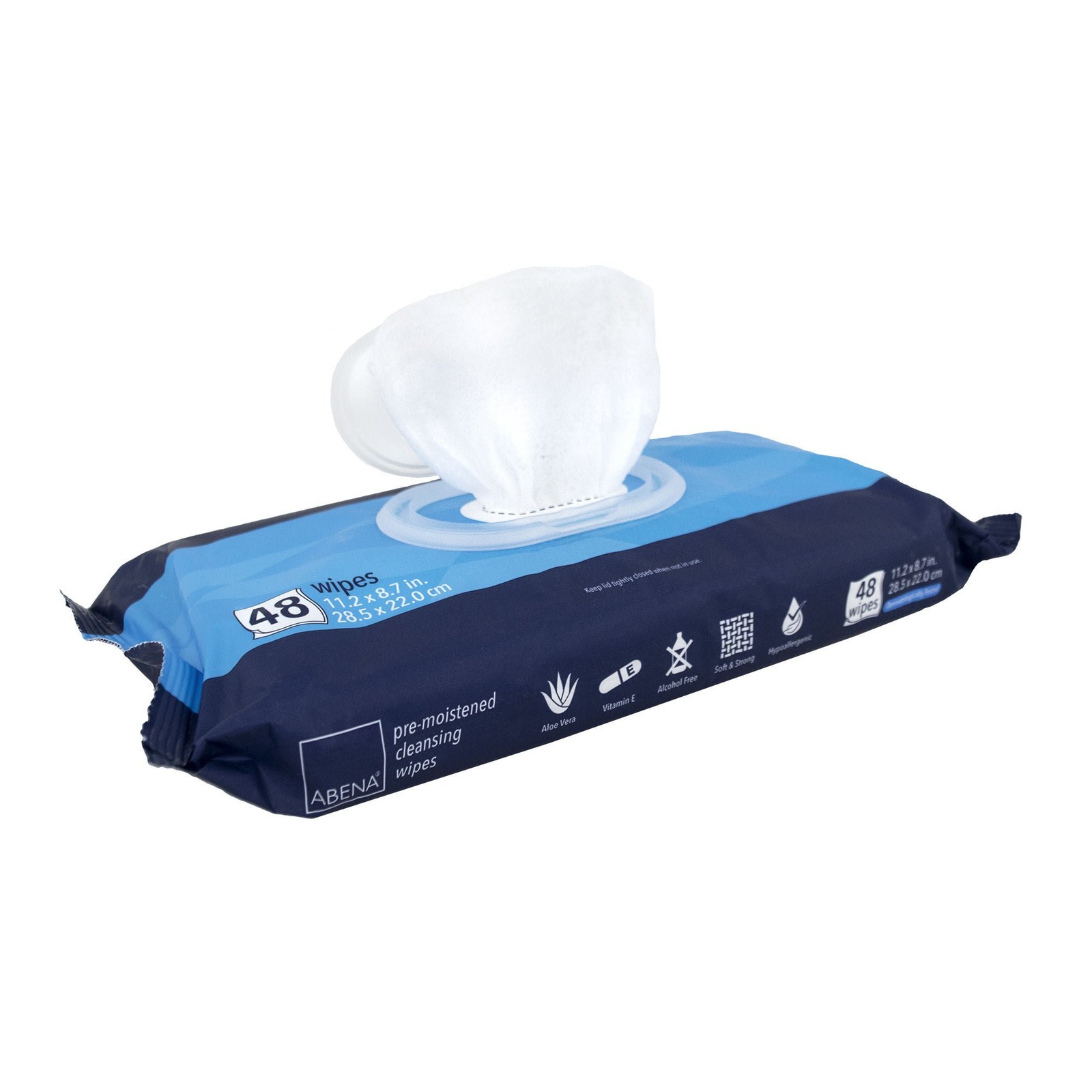 Abena Personal Cleansing Wipe 8-7/10 X 11-1/5 Inch 3775 1 Pack 48 Wipes