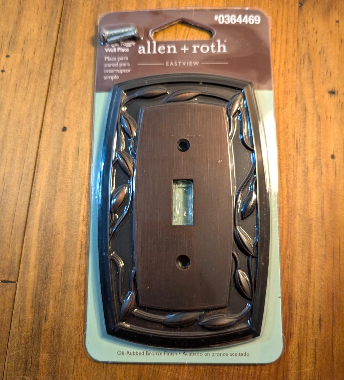 Allen + Roth Single Toggle Wall Plate Eastview 0364469 Oil Rubbed Bronze Finish