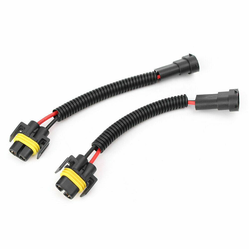 4pcs H11 H8 H9 Fog Light Extension Wiring Harness Socket Cable Connector Adapter